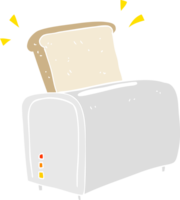 flat color illustration of toaster png