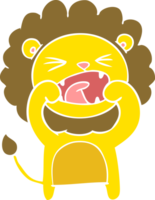 flat color style cartoon lion png