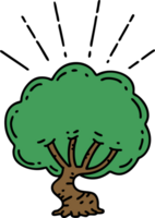 illustration of a traditional tattoo style tree png