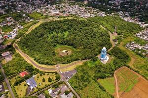 Beautiful nature in the old volcano of the island of Mauritius.Extinct volcano in Mauritius photo