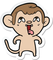 sticker of a crazy cartoon monkey png