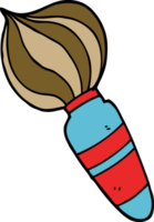 cartoon doodle of a large paint brush png