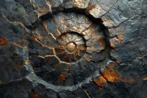 AI generated Textures of antique Shells in stone. Wallpaper background photo