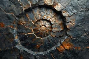 AI generated Textures of antique Shells in stone. Wallpaper background photo