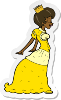 sticker of a cartoon princess png