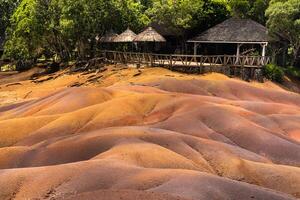 Seven colored lands on the island of Mauritius, nature reserve, Chamarelle photo