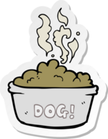 sticker of a cartoon dog food png