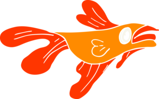 pez luchador de dibujos animados de estilo de color plano png