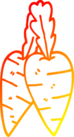 warm gradient line drawing cartoon organic carrots png