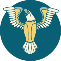 ícone de estilo de tatuagem de uma águia americana png