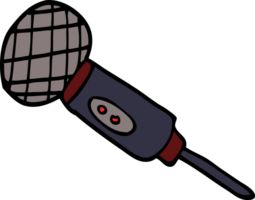 cartoon doodle microphone png