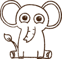 dibujo de elefante al carboncillo png