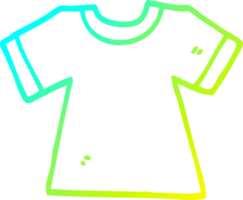 camiseta de dibujos animados de dibujo de línea de gradiente frío png