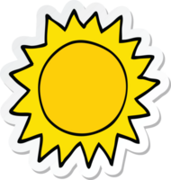 klistermärke av en tecknad sol png