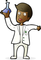 cartoon happy scientist png