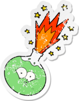 distressed sticker of a cartoon potion exploding png