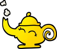 png gradient illustration cartoon magic lamp