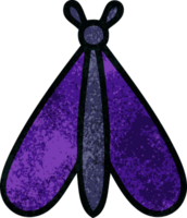 bug de mariposa dos desenhos animados de textura grunge retrô png