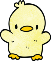 pulcino di doodle simpatico cartone animato png