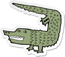 autocollant d'un crocodile de bande dessinée png