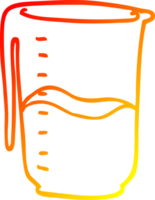 cruche de dessin animé de dessin de ligne de gradient chaud png