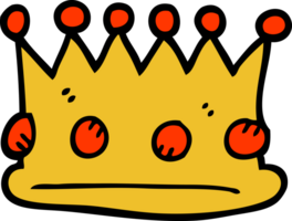 hand drawn doodle style cartoon royal crown png