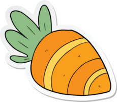 sticker of a cartoon carrot png