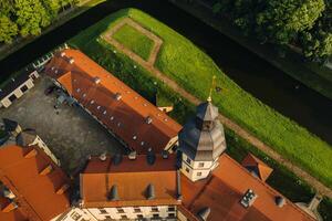 Summer Nesvizh Castle in the city of Nesvizh.Belarus photo