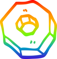 regenbooggradiënt lijntekening cartoon nut png