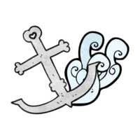 textured cartoon anchor png