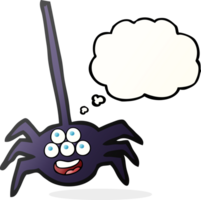 pensamento bolha desenho animado dia das Bruxas aranha png