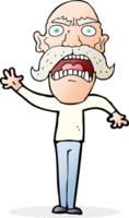 cartoon angry old man png