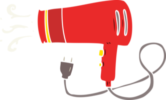 flat color style cartoon electric hairdryer png