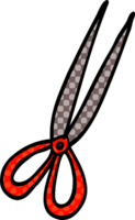 cartoon doodle open scissors png