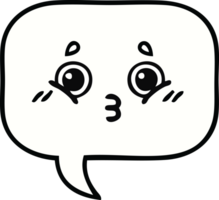 cute cartoon speech bubble png