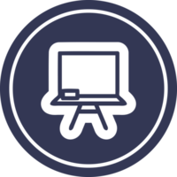 school blackboard circular icon png