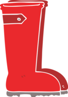 botas wellington de desenho animado estilo de cor plana png