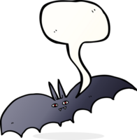 morcego vampiro dos desenhos animados com balão png