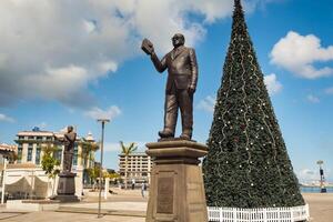 MAURITIUS - DECEMBER 12, 2019. Monument on the embankment in Port Louis photo