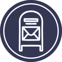 icono circular de la caja de correo png