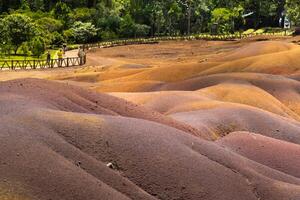 Seven colored lands on the island of Mauritius, nature reserve, Chamarelle photo