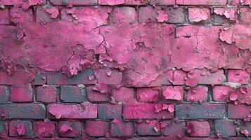 AI generated The background of an old pink brick wall. texture photo