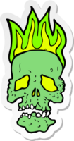 sticker of a cartoon skull png