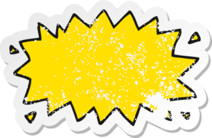 beunruhigter Aufkleber eines Cartoon-Explosionssymbols png