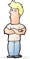 cartoon man with folded arms png