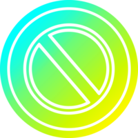 parada genérica circular no espectro de gradiente frio png