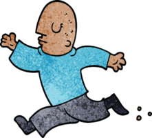 cartoon doodle man running png