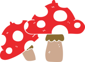 quirky hand drawn cartoon toadstools png