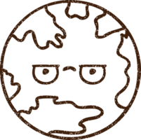Angry Earth Charcoal Drawing png