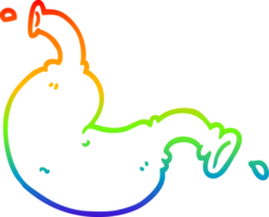 rainbow gradient line drawing cartoon organ png